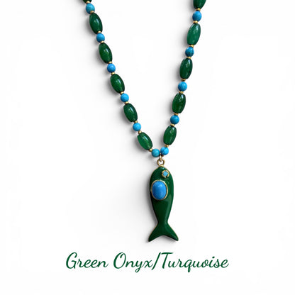 IZZY Beaded Fish Necklace