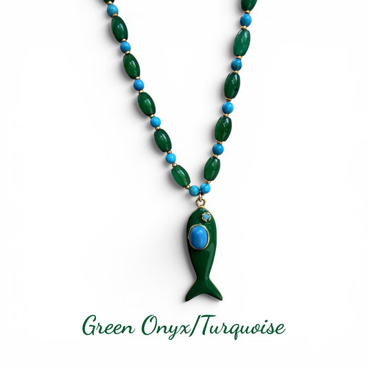 IZZY Beaded Fish Necklace