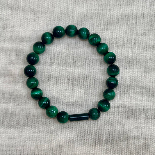 Wainscott Green Tiger’s Eye Bead Bracelet