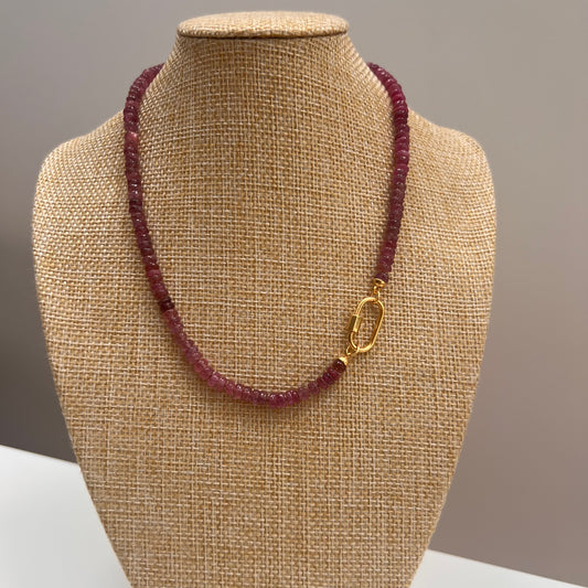 Precious Collection - Ombré Smooth Ruby Necklace