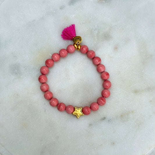 Bonita Beaded Bracelet with Tassel (Pastels)