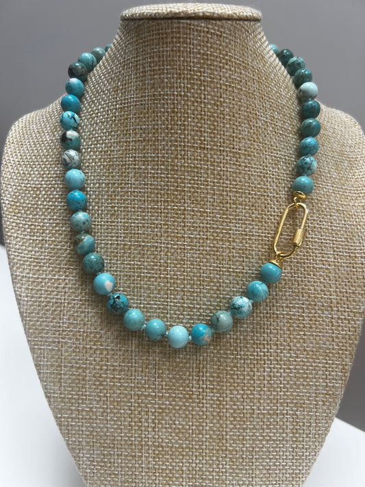 Coco (Puffs) Necklace -  Turquoise