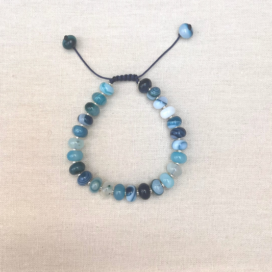 Rider Blue Agate Gemstone Bracelet