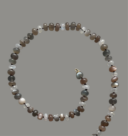 Ana-Maria Mocha Moonstone Gemstone Necklace