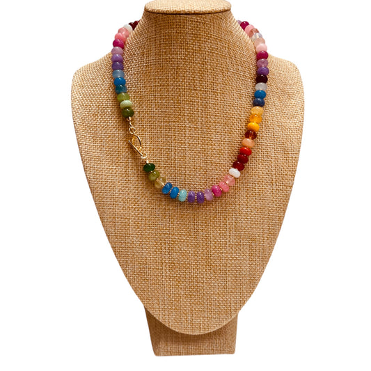 Kelly Rainbow Quartz Gemstone Necklace