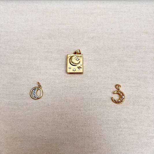 Gold Moon Charms