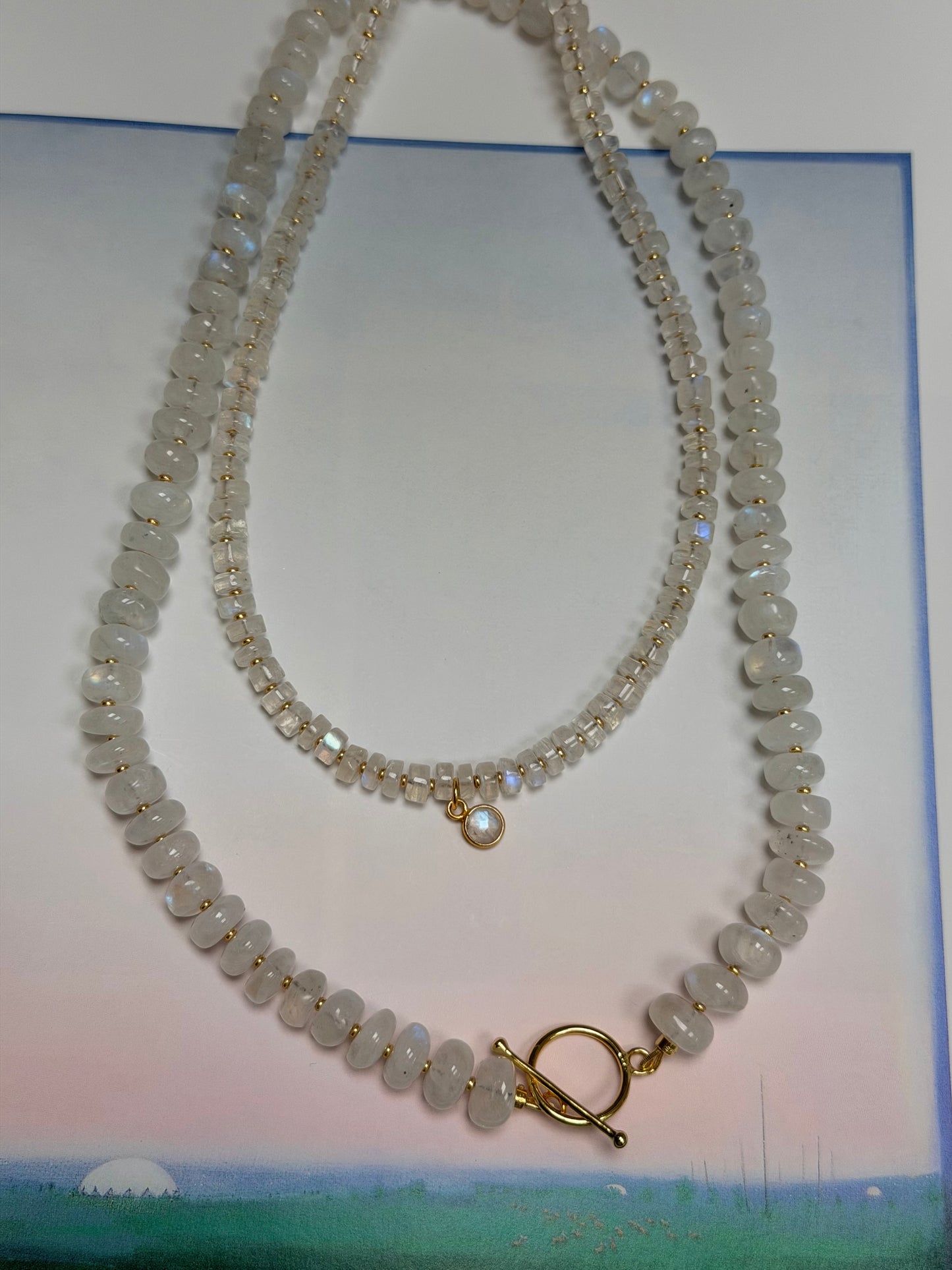 Kelly Mini Moonstone Beaded Necklace - Intuition and Feminine Energy
