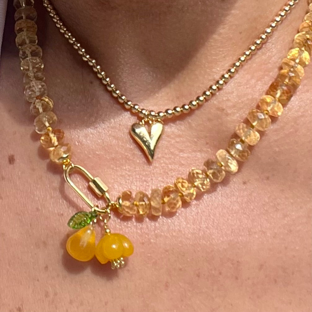 Gemstone Fruit & Flower Charms