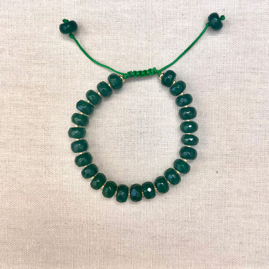 Rider Emerald Green Gemstone Bracelet