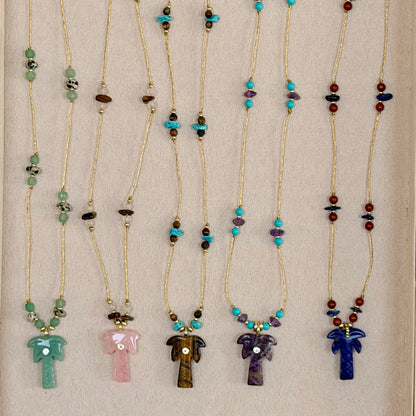 PALOMA Palm Tree Pendant Necklace