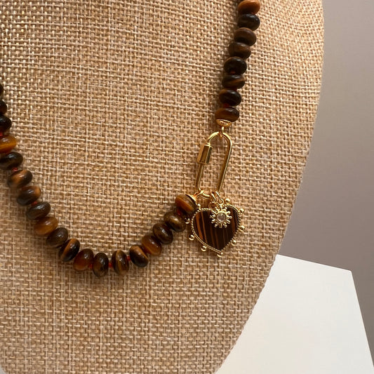 Kelly Tiger’s Eye Gemstone Necklace