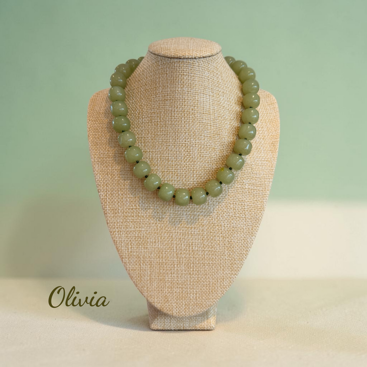 Olivia Chunky Jade Necklace - Inner Peace, Balance & Protection