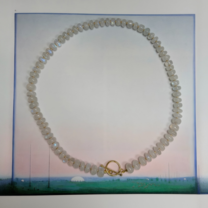 Kelly Moonstone Beaded Necklace - Intuition and Feminine Energy