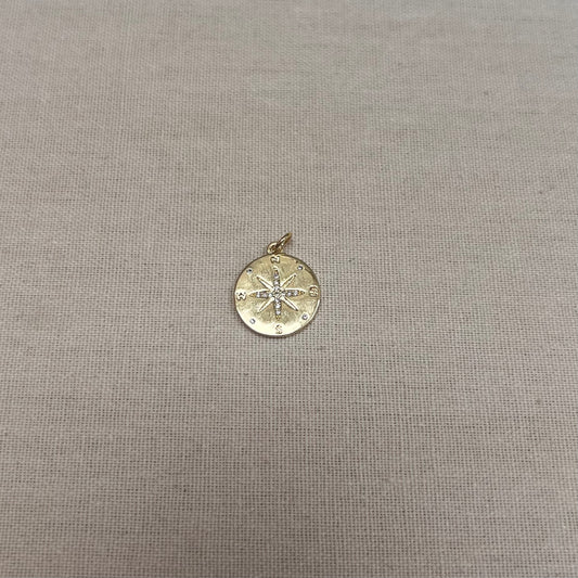 Gold Compass Charm