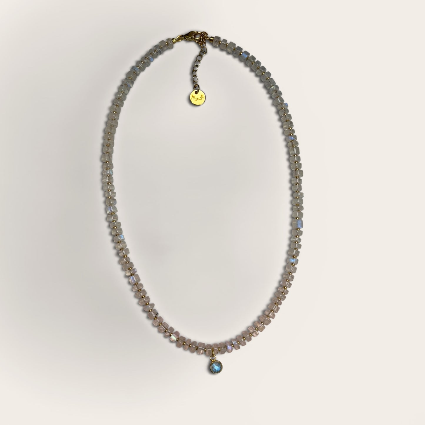 Kelly Mini Moonstone Beaded Necklace - Intuition and Feminine Energy