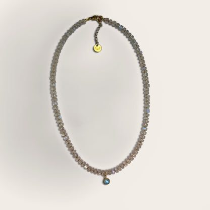 Kelly Mini Moonstone Beaded Necklace - Intuition and Feminine Energy