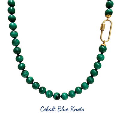 Ana María Malachite Beaded Necklace  - Transformation