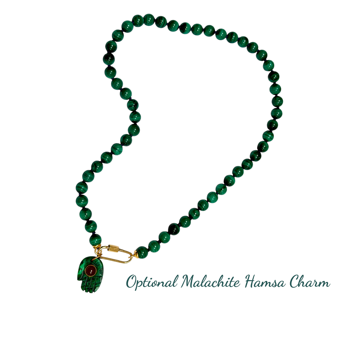 Ana María Malachite Beaded Necklace  - Transformation