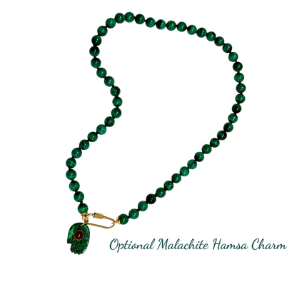 Ana María Malachite Beaded Necklace  - Transformation
