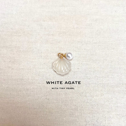 Gemstone Sea Shell Charms