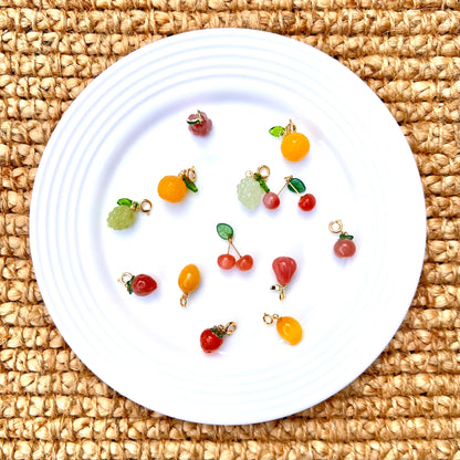 Gemstone Fruit & Flower Charms