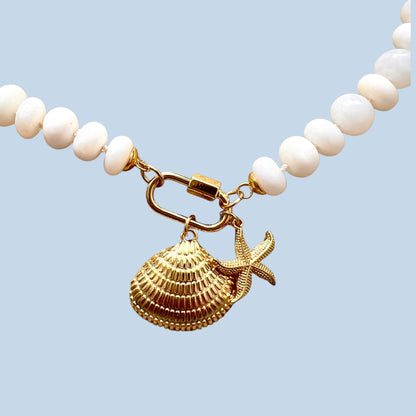 Gold Seashell & Starfish Charms