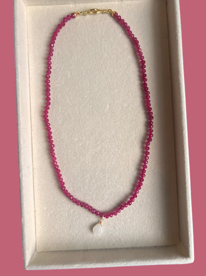 Special Edition: Pink Fluorite Gemstone Necklace