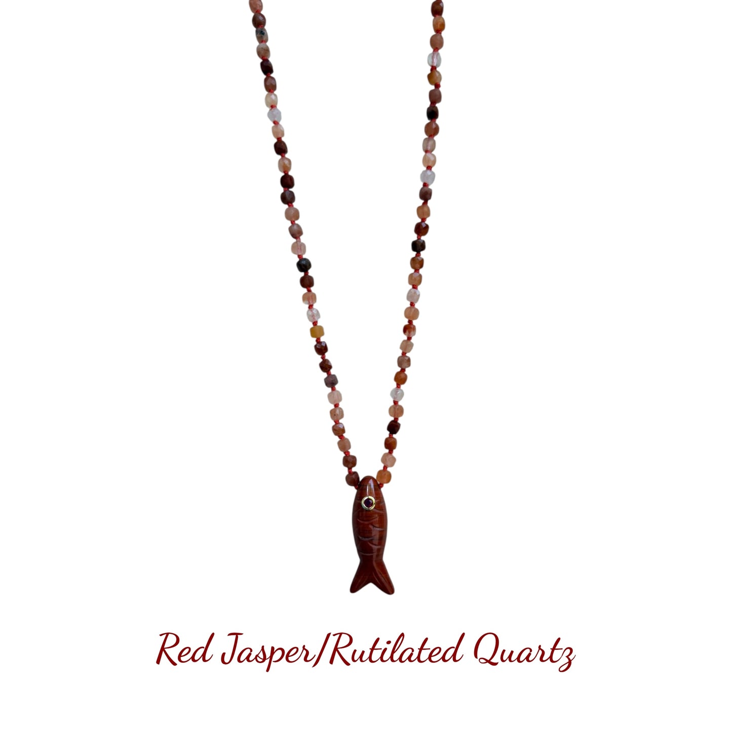 FAITH Beaded Fish Pendant Necklace - Prosperity & Abundance