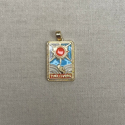 The Lovers Tarot Card Charm