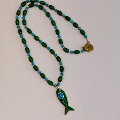 IZZY Beaded Fish Necklace