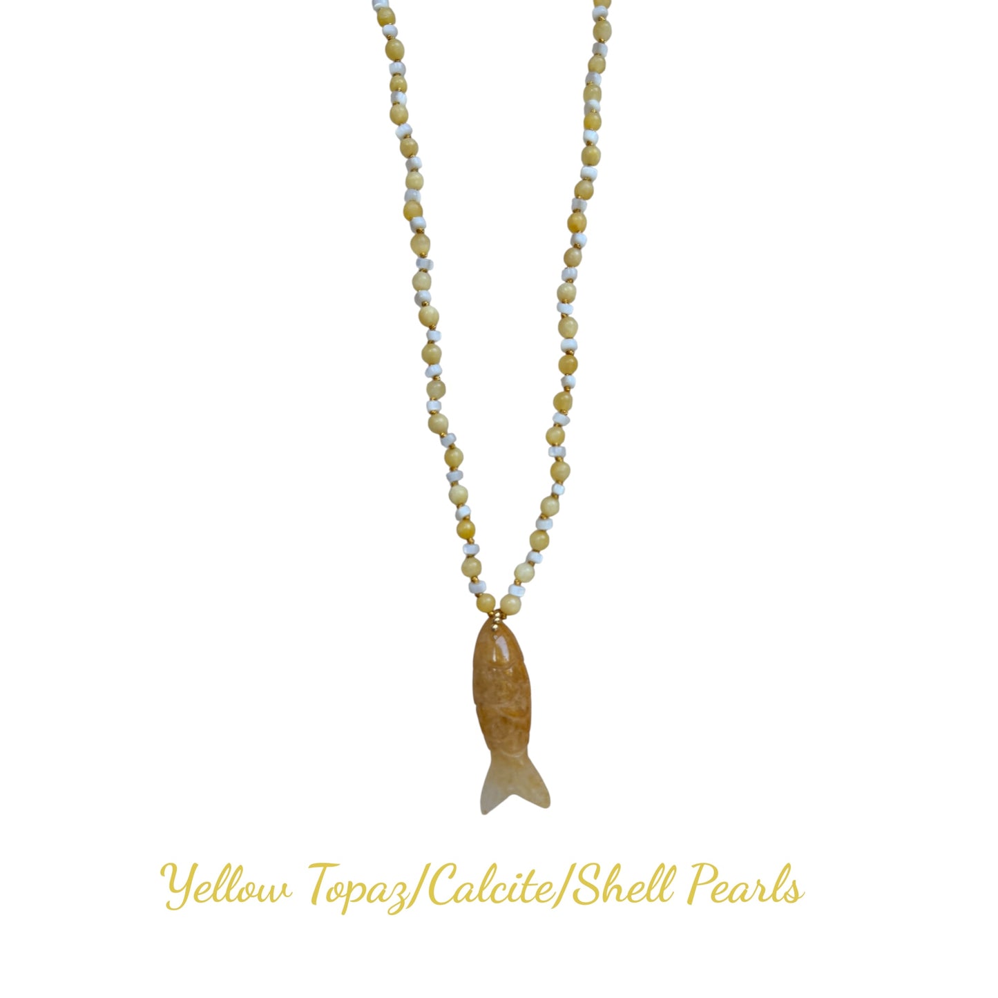 FAITH Beaded Fish Pendant Necklace - Prosperity & Abundance