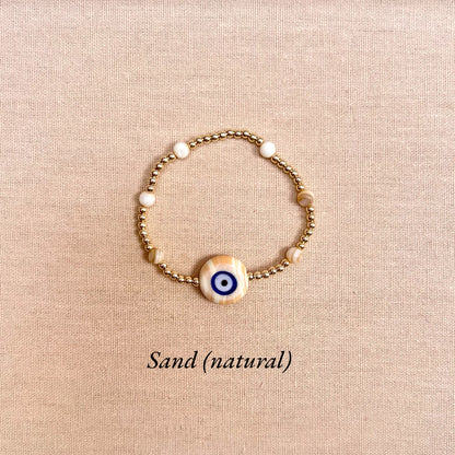 Eda Gold Bauble and Gemstone Evil Eye Bracelet