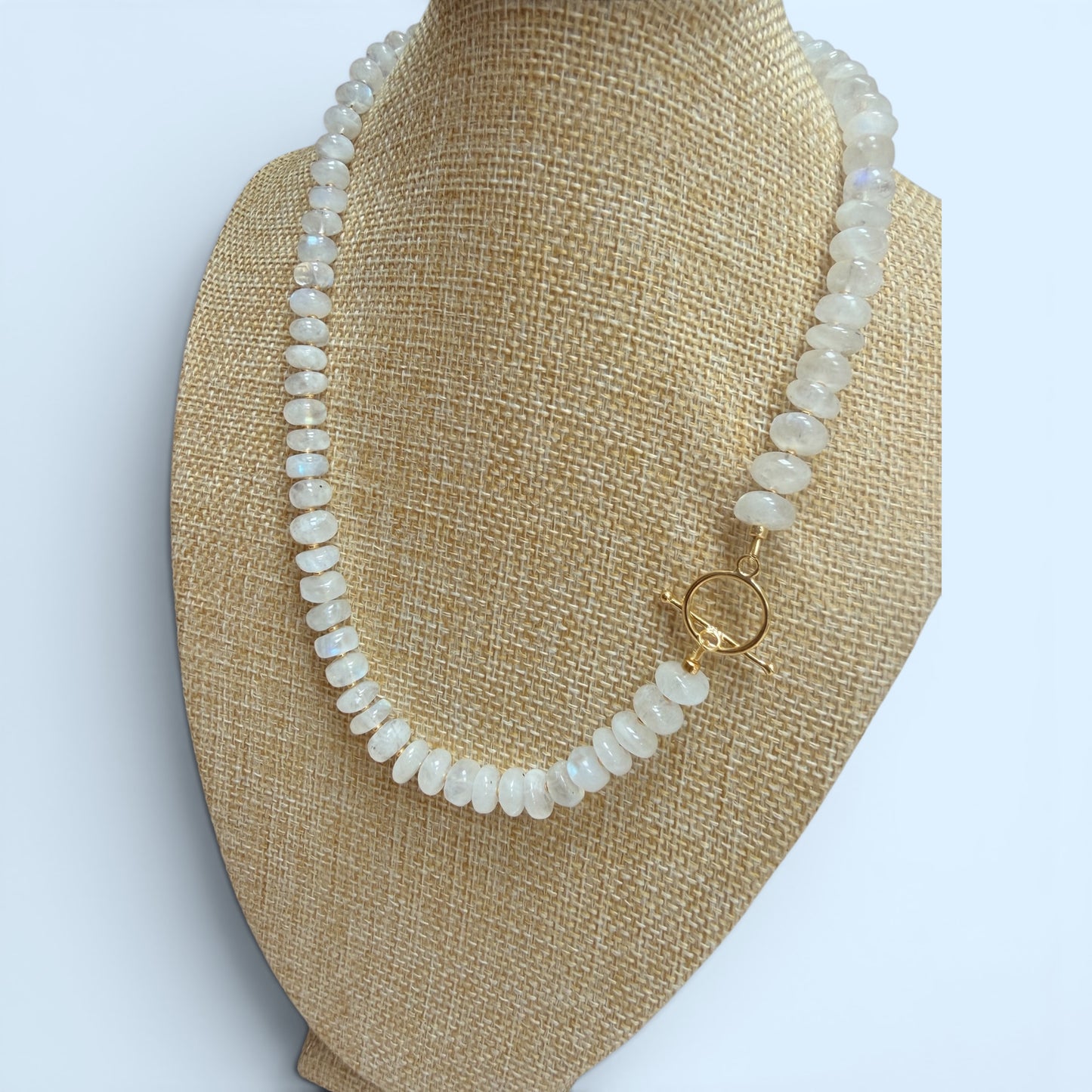 Kelly Moonstone Beaded Necklace - Intuition and Feminine Energy