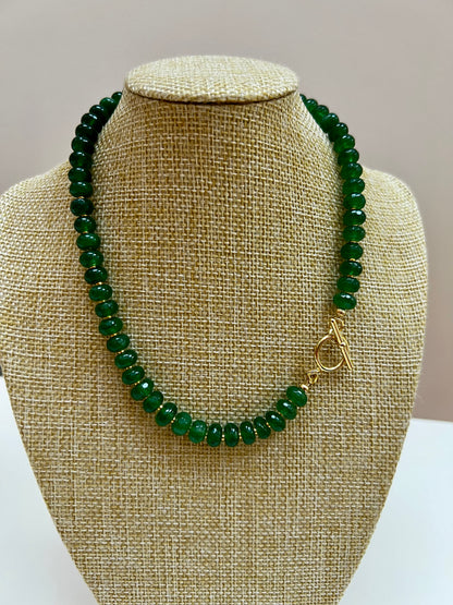 Kelly - Emerald Green Quartz Necklace