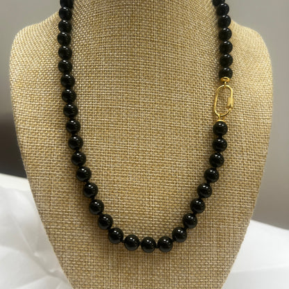 Coco Black Tourmaline Necklace:  Balance & Grounding