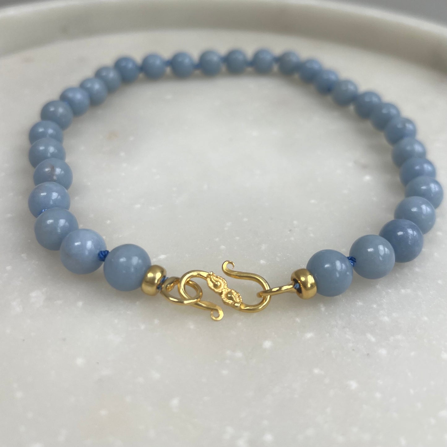 Coco Angelite Choker: Peace & Compassion