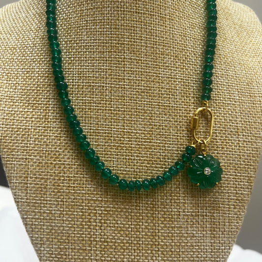Ana-Maria Green Onyx Necklace - Confidence & Wellbeing