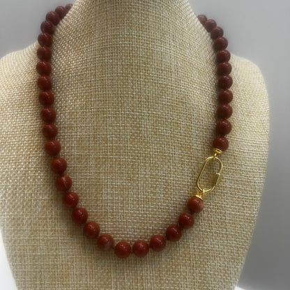Coco Red Jasper Necklace: Endurance & Nurturing
