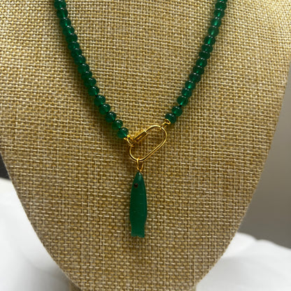 Ana-Maria Green Onyx Necklace - Confidence & Wellbeing