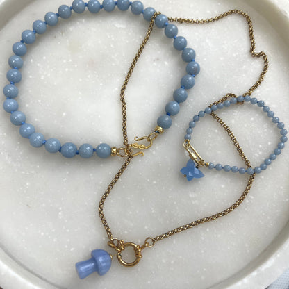 Coco Angelite Choker: Peace & Compassion