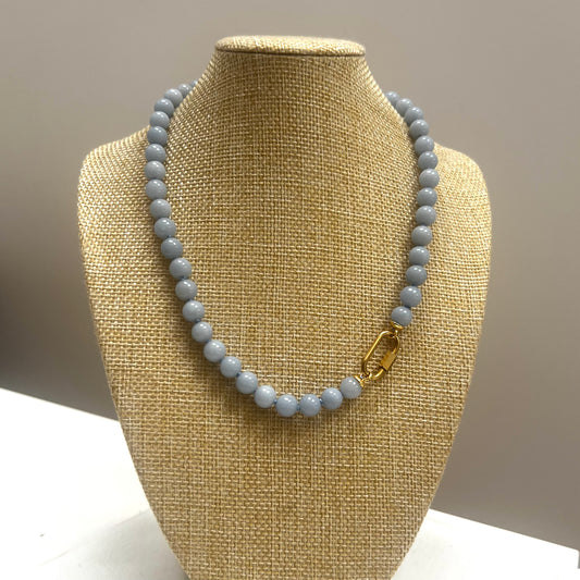 Coco Angelite Necklace: Peace & Compassion