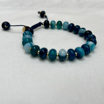 Rider Blue Agate Gemstone Bracelet