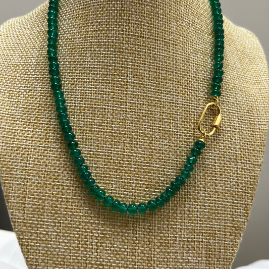 Ana-Maria Green Onyx Beaded Necklace - Confidence & Wellbeing