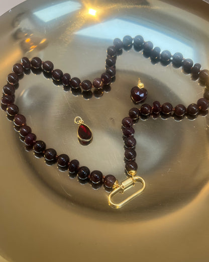 Coco Garnet Necklace: Courage & Confidence