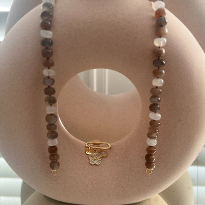 Ana-Maria Mocha Moonstone Gemstone Necklace