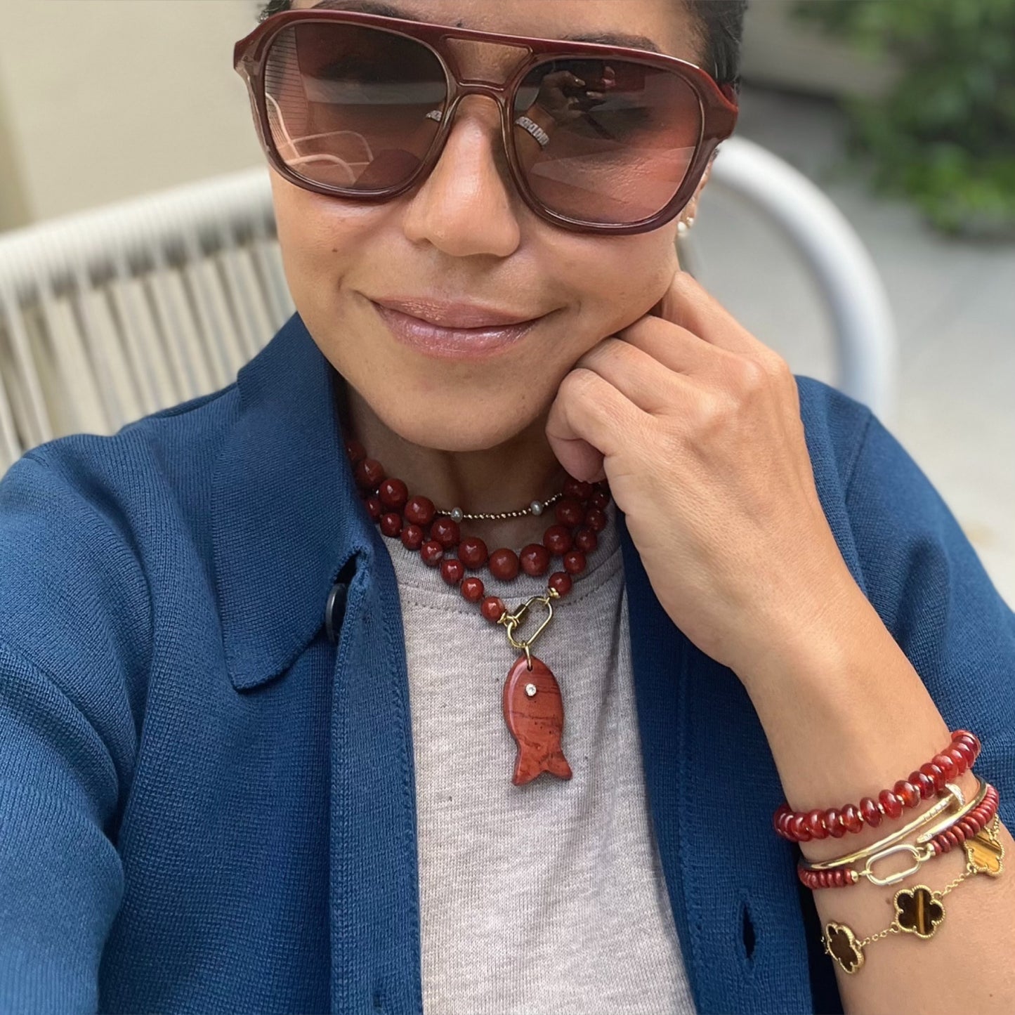 Jumbo Gemstone Fish Charms - Abundance