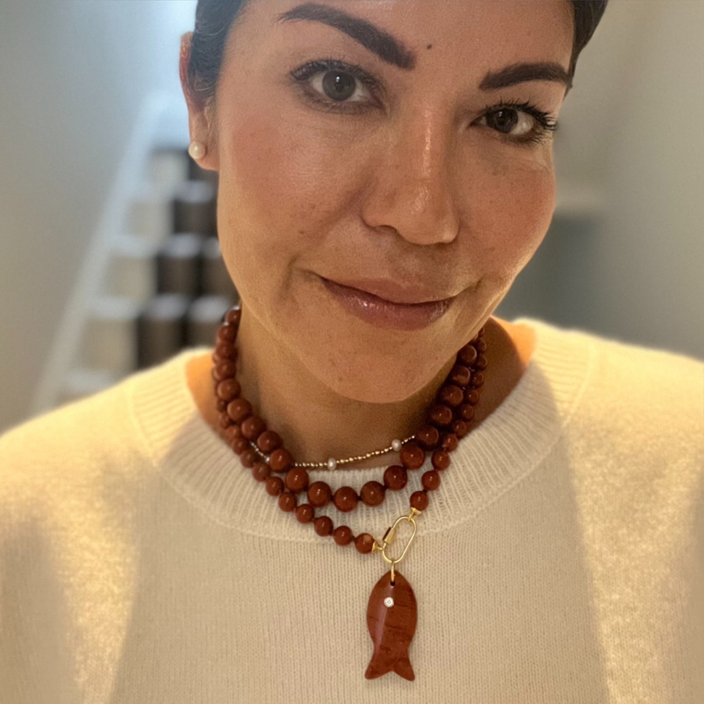 Coco Red Jasper Necklace: Endurance & Nurturing