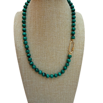 Ana María Malachite Beaded Necklace  - Transformation