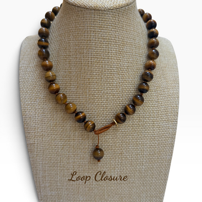 Tiger’s Eye Chunky Beaded Choker - Courage & Confidence