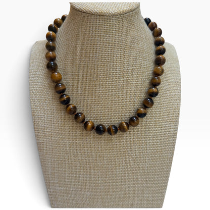 Tiger’s Eye Chunky Beaded Choker - Courage & Confidence